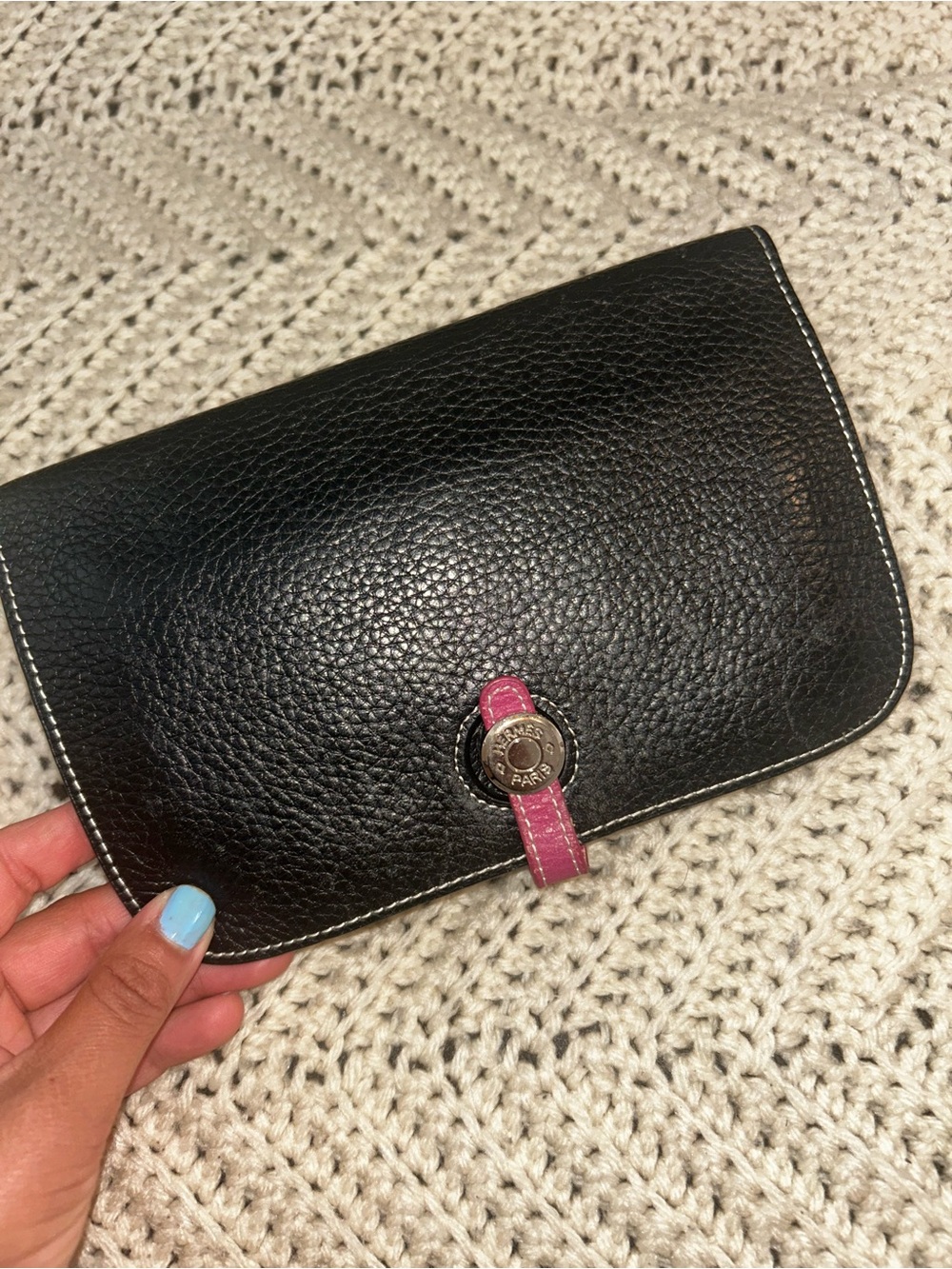 Vintage Hermes Dogon duo wallet